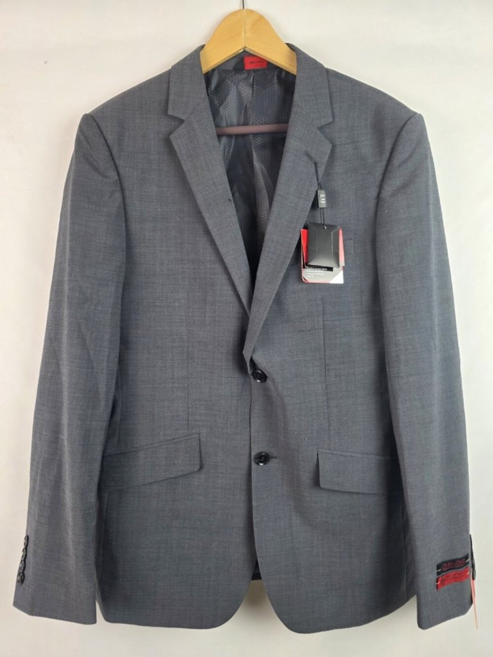 Linea Uomo Men's Suit Blazer Size 38R Gray Wool Blend Slim Fit Coat Jacket